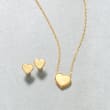 18kt Yellow Gold Heart Pendant Necklace