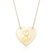 14kt Yellow Gold Personalized Heart Necklace
