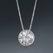 1.00 Carat Bezel-Set Diamond Solitaire Necklace in 14kt White Gold