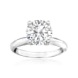2.55 Carat Certified Diamond Solitaire Engagement Ring in Platinum