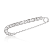 .97 ct. t.w. CZ Safety Pin in Sterling Silver