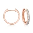 .25 ct. t.w. Diamond Huggie Hoop Earrings in 14kt Rose Gold