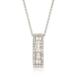 .26 ct. t.w. Diamond Bar Pendant Necklace in 14kt White Gold
