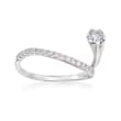 .50 ct. t.w. Diamond Band and Solitaire Ring in 14kt White Gold