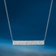 .50 ct. t.w. Diamond Bar Necklace in 14kt White Gold