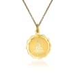 14kt Yellow Gold Merry Christmas Pendant Necklace