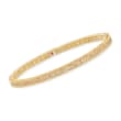 Roberto Coin .61 ct. t.w. Diamond &quot;Symphony Princess&quot; Bangle Bracelet in 18kt Yellow Gold