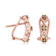 Le Vian .44 ct. t.w. Chocolate and Vanilla Diamond Twisted Earrings in 14kt Strawberry Gold