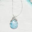 Larimar Octopus Pendant Necklace in Sterling Silver