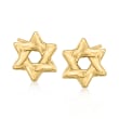 14kt Yellow Gold Star of David Stud Earrings