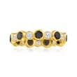 2.00 ct. t.w. Black and White Diamond Eternity Band in 14kt Yellow Gold