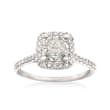 2.45 ct. t.w. Certified Diamond Halo Engagement Ring in 18kt White Gold