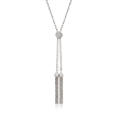 Charles Garnier &quot;Tessa&quot; .25 ct. t.w. CZ Bolo Necklace in Sterling Silver