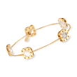 Roberto Coin &quot;Pois Moi&quot; Mother-Of-Pearl and .10 ct. t.w. Diamond Square Bracelet in 18kt Two-Tone Gold