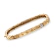 Roberto Coin &quot;Pois-Moi&quot; 18kt Yellow Gold Square Bangle Bracelet with Diamond Accents
