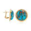 Turquoise Earrings in 18kt Gold Over Sterling 