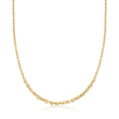 Italian 14kt Yellow Gold Graduated Twisted Link Necklace
