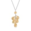 21.00 ct. t.w. Citrine Cluster Necklace in Sterling Silver