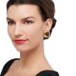 C. 1980 Vintage Tiffany Jewelry &quot;Elsa Peretti&quot; 18kt Yellow Gold Shield Earrings