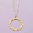 14kt Yellow Gold Personalized Multi-Name Circle Necklace