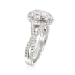 Henri Daussi 1.66 ct. t.w. Diamond Engagement Ring in 18kt White Gold