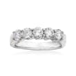 1.50 ct. t.w. 5-Stone Diamond Wedding Ring in 14kt White Gold