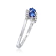 .40 ct. t.w. Sapphire and .10 ct. t.w. Diamond Two-Stone Ring in 14kt White Gold