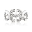 C. 1990 Vintage Cartier .13 ct. t.w. Diamond Heart Ring in 18kt White Gold