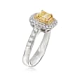 1.26 ct. t.w. Yellow and White Diamond Ring in 18kt Two-Tone Gold