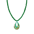 Italian Murano Glass Bead Six-Strand Pendant Necklace in 18kt Gold Over Sterling