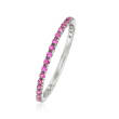 .33 ct. t.w. Ruby Eternity Band in 14kt White Gold