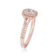 Henri Daussi .59 ct. t.w. Diamond Engagement Ring in 14kt Rose Gold