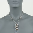 C. 2000 Vintage Roberto Coin 13.20 ct. t.w. Multi-Stone Necklace in 18kt White Gold 17-inch