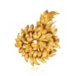 C. 1960 Vintage Tiffany Jewelry 18kt Yellow Gold Floral Garland Pin