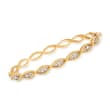 Roberto Coin &quot;Barocco&quot; .56 ct. t.w. Diamond Twisted Bracelet in 18kt Two-Tone Gold