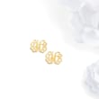 14kt Yellow Gold Personalized Monogram Earrings