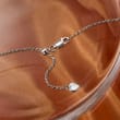 Italian 1.5mm Sterling Silver Adjustable Rope Chain Necklace