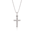 Child's 14kt White Gold Cross Necklace 