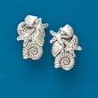 Sterling Silver Sealife Earrings