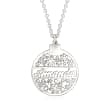 Sterling Silver Personalized Name Ornament Pendant Necklace
