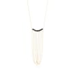 Italian Black Onyx Drop Necklace in 14kt Yellow Gold