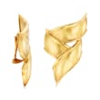 C. 1970 Vintage Tiffany Jewelry 18kt Yellow Gold Ribbon Clip-On Earrings