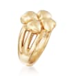 14kt Yellow Gold Four-Leaf Clover Ring