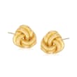 C. 1980 Vintage 22kt Yellow Gold Love Knot Earrings