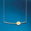 14kt Yellow Gold Single Initial Bar Necklace