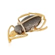.40 ct. t.w. White Topaz Bug Pin in 18kt Gold Over Sterling