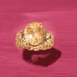 5.00 Carat Citrine Byzantine Ring in 14kt Yellow Gold