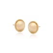 8mm 14kt Yellow Gold Roped Button Earrings