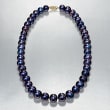 9.5-10.5mm Black Cultured Pearl Necklace with 14kt Yellow Gold