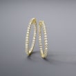 3.00 ct. t.w. Diamond Inside-Outside Hoop Earrings in 14kt Yellow Gold